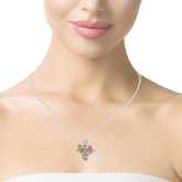 14K Two-Tone Diamond Butterfly Pendant w/ Chain (2.35 ct)